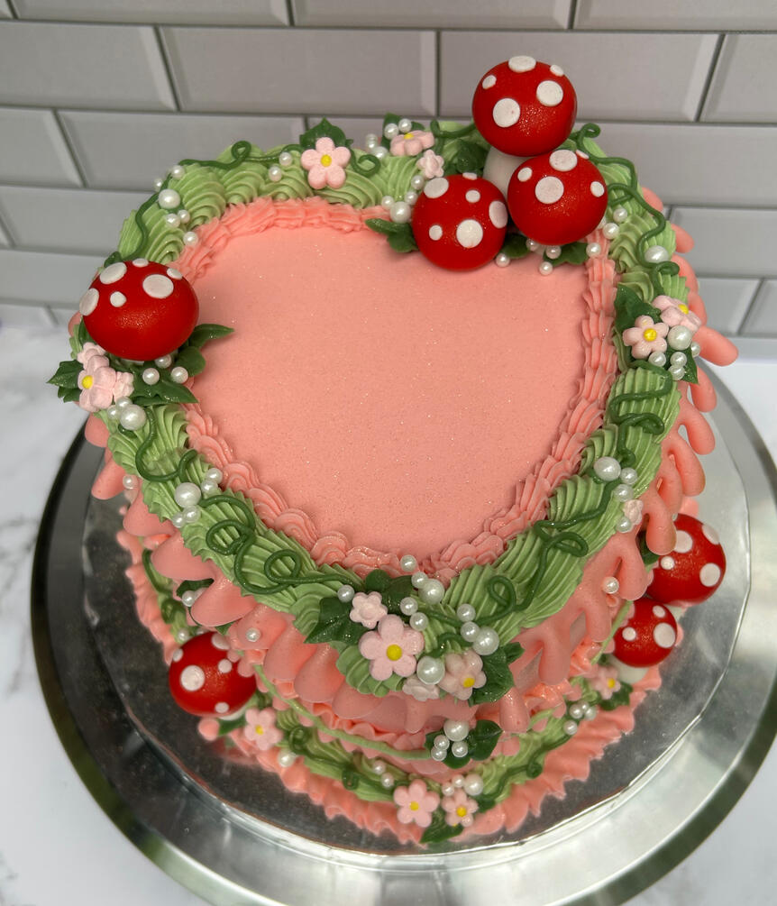 Girly woodland fairy cake